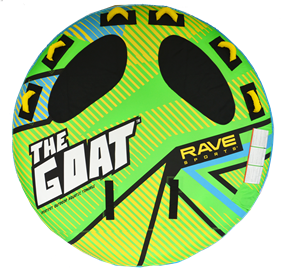 RAVE Sports The G.O.A.T. Towable Package 3 rider towable with rope and pump included