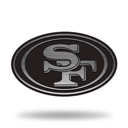 San Francisco 49ers Standard Oval Antique Nickel Auto Emblem for Car/Truck/SUV    