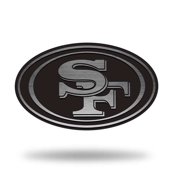 San Francisco 49ers Standard Oval Antique Nickel Auto Emblem for Car/Truck/SUV    