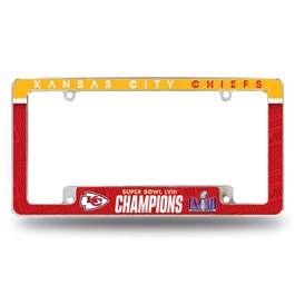Kansas City Chiefs Super Bowl LVIII Champions All Over License Plate Frame 