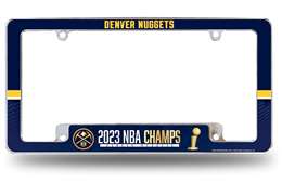 Denver Nuggets 2023 NBA Champions  All Over Chrome License Plate Frame  