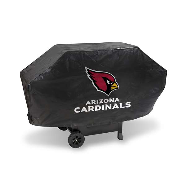 Arizona Cardinals Black Deluxe Vinyl Grill Cover - 68" Wide/Heavy Duty/Velcro Staps    