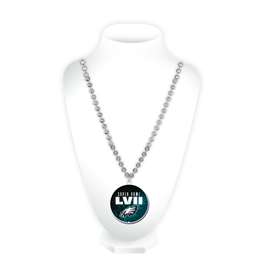 Philadelphia Eagles LVII Super Bowl Bound Necklace Beads with Medallion  