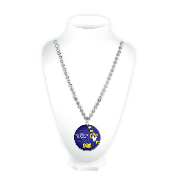 Los Angeles Rams Super Bowl LVI   Beads With Medallion 