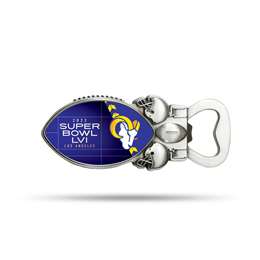 Los Angeles Rams Super Bowl LVI   Football Bottle Opener Magnet 