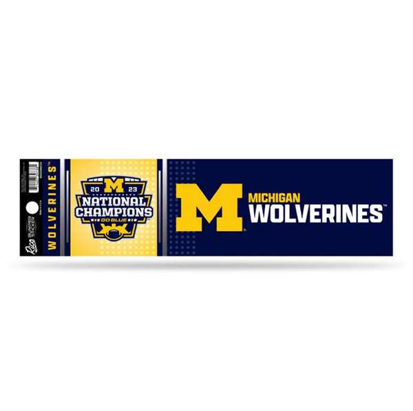 Michigan Wolverines 2023-24 CFP National Champions Bumper Sticker  