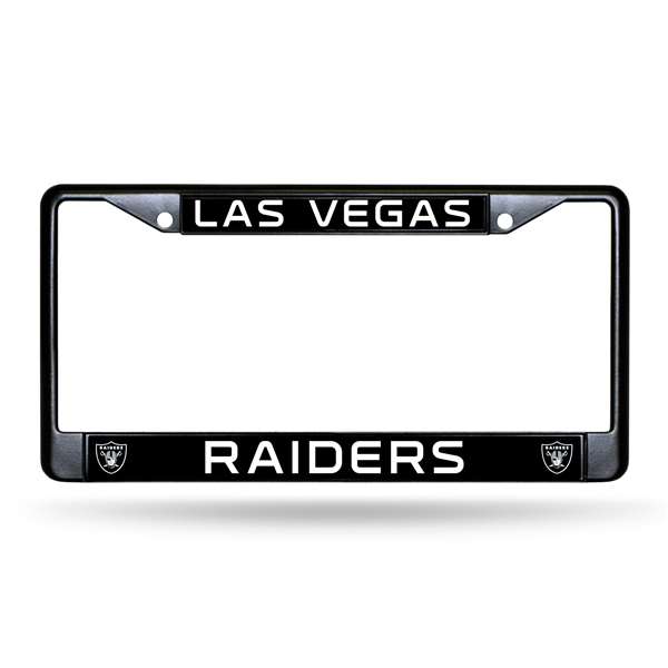 Las Vegas Raiders Primary Black Chrome Frame with Plastic Inserts 12" x 6" Car/Truck Auto Accessory    