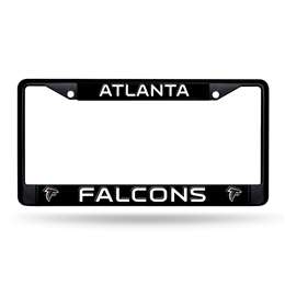 Atlanta Falcons Primary Black Chrome Frame with Plastic Inserts 12" x 6" Car/Truck Auto Accessory    