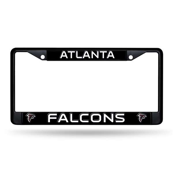 Atlanta Falcons Primary Black Chrome Frame with Plastic Inserts 12" x 6" Car/Truck Auto Accessory    