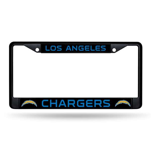 Los Angeles Chargers  Black Chrome Frame with Decal Inserts 12" x 6" Car/Truck Auto Accessory    