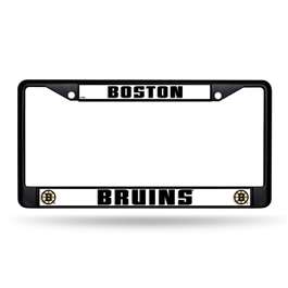 Boston Bruins  Black Chrome Frame with Plastic Inserts 12" x 6" Car/Truck Auto Accessory    