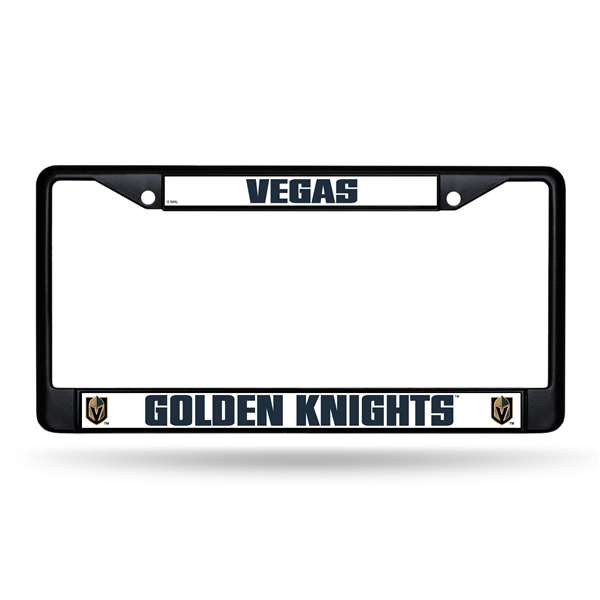 Vegas Golden Knights  Black Chrome Frame with Plastic Inserts 12" x 6" Car/Truck Auto Accessory    