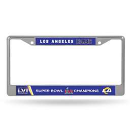 Los Angeles Rams Super Bowl LVI Champions Chrome License Plate Frame 