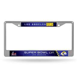 Los Angeles Rams Super Bowl LVI   Chrome License Plate Frame 