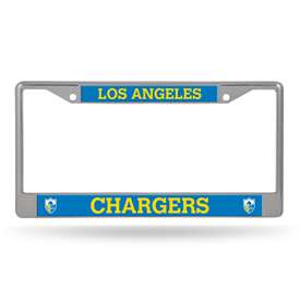 Los Angeles Chargers Retro Logo 12" x 6" Chrome Frame With Decal Inserts - Car/Truck/SUV Automobile Accessory    