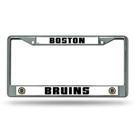 Boston Bruins Premium 12" x 6" Chrome Frame With Plastic Inserts - Car/Truck/SUV Automobile Accessory    