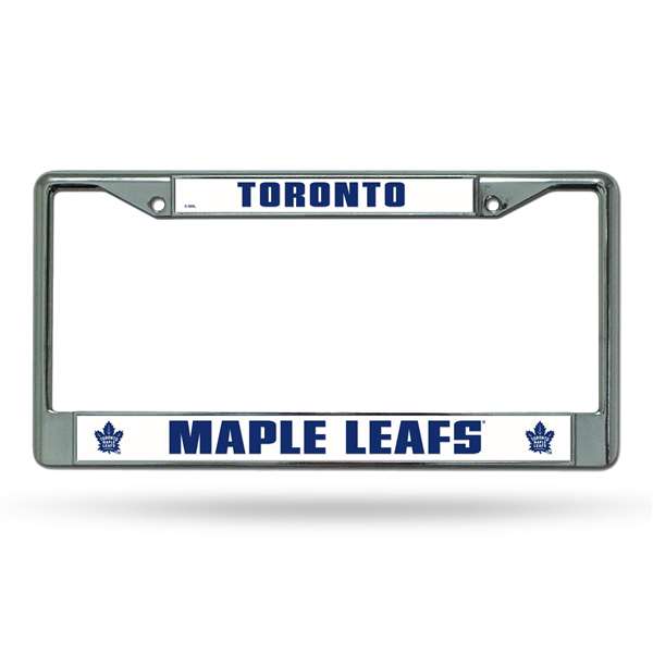 Toronto Maple Leafs Premium 12" x 6" Chrome Frame With Plastic Inserts - Car/Truck/SUV Automobile Accessory    