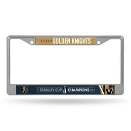 Vegas Golden Knights NHL 2023 Stanley Cup Champions Chrome Metal License Plate Frame  