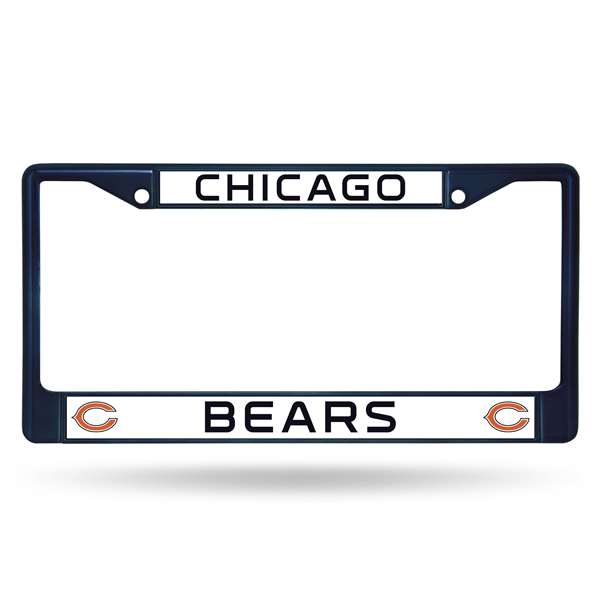 Chicago Bears Colored Chrome 12 x 6 Navy License Plate Frame  
