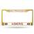 San Francisco 49ers Colored Chrome 12 x 6 Gold License Plate Frame  