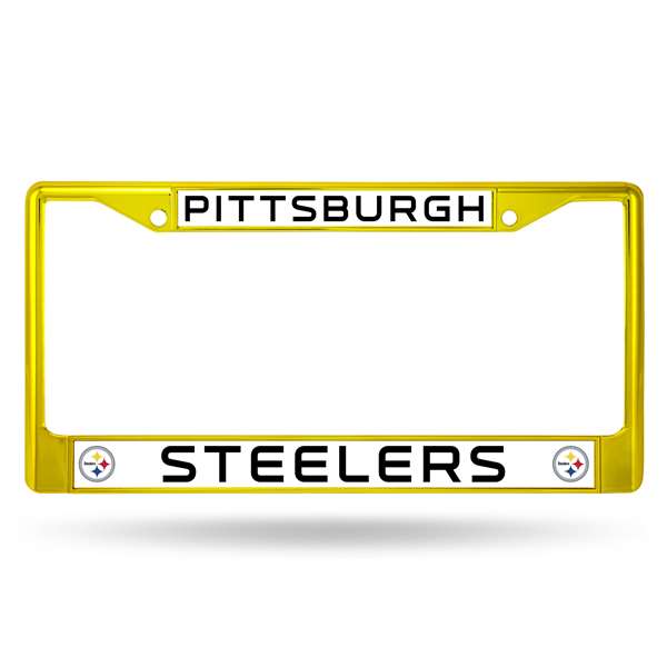 Pittsburgh Steelers Colored Chrome 12 x 6 License Plate Frame  