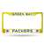 Green Bay Packers Colored Chrome 12 x 6 License Plate Frame  