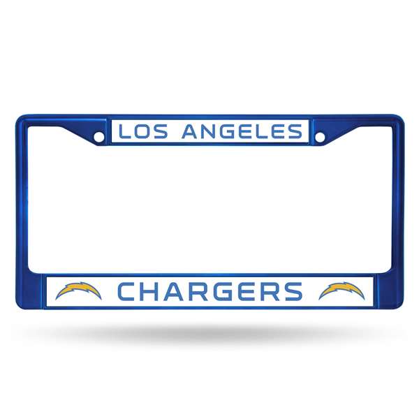 Los Angeles Chargers Colored Chrome 12 x 6 Blue License Plate Frame  