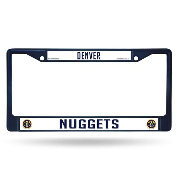 Denver Nuggets Colored Chrome 12 x 6 Navy License Plate Frame  