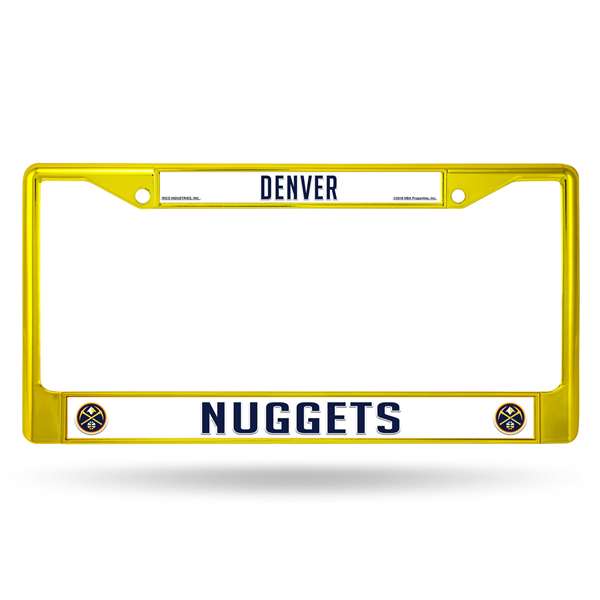 Denver Nuggets Colored Chrome 12 x 6 License Plate Frame  