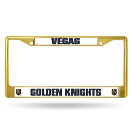 Vegas Golden Knights Colored Chrome 12 x 6 Gold License Plate Frame  