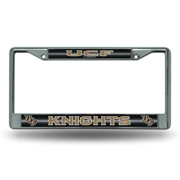 Central Florida Knights - UCF UCF Classic 12" x 6" Silver Bling Chrome Car/Truck/SUV Auto Accessory    