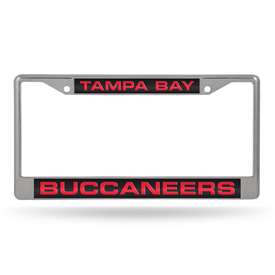 Tampa Bay Buccaneers Alternate 12" x 6" Laser Cut Chrome Frame - Car/Truck/SUV Automobile Accessory    