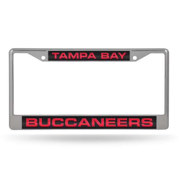 Tampa Bay Buccaneers Alternate 12" x 6" Laser Cut Chrome Frame - Car/Truck/SUV Automobile Accessory    