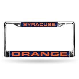 Syracuse Orange Laser Chrome 12 x 6 License Plate Frame  