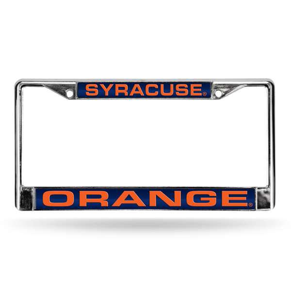 Syracuse Orange Laser Chrome 12 x 6 License Plate Frame  