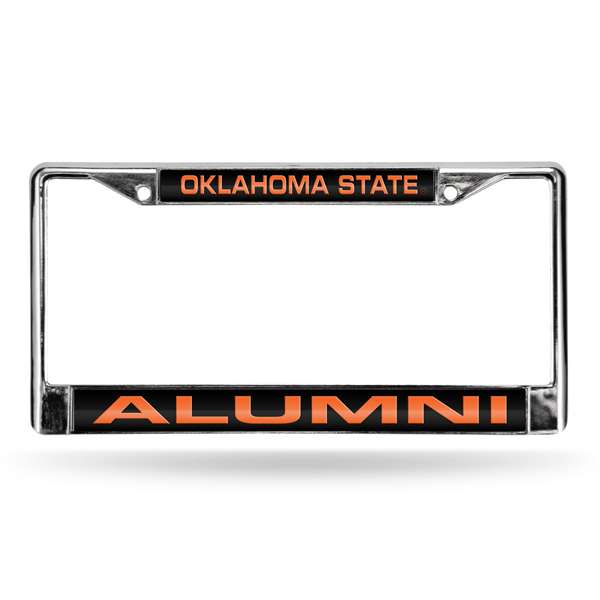 Oklahoma State Cowboys Alumni 12" x 6" Laser Cut Chrome Frame - Car/Truck/SUV Automobile Accessory    