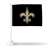 New Orleans Saints Black Double Sided Car Flag -  16" x 19" - Strong Pole that Hooks Onto Car/Truck/Automobile    