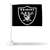 Las Vegas Raiders Black Double Sided Car Flag -  16" x 19" - Strong Pole that Hooks Onto Car/Truck/Automobile    