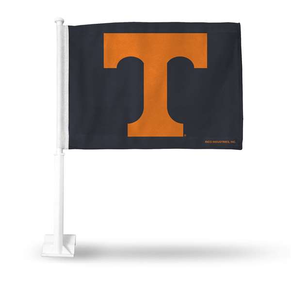 Tennessee Volunteers Orange Double Sided Car Flag -  16" x 19" - Strong Pole that Hooks Onto Car/Truck/Automobile    