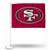 San Francisco 49ers Standard Double Sided Car Flag -  16" x 19" - Strong Pole that Hooks Onto Car/Truck/Automobile    
