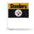 Pittsburgh Steelers Black Double Sided Car Flag -  16" x 19" - Strong Pole that Hooks Onto Car/Truck/Automobile    