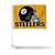 Pittsburgh Steelers Gold Double Sided Car Flag -  16" x 19" - Strong Pole that Hooks Onto Car/Truck/Automobile    