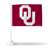 Oklahoma Sooners Standard Double Sided Car Flag -  16" x 19" - Strong Pole that Hooks Onto Car/Truck/Automobile    