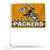 Green Bay Packers Yellow Helmet Double Sided Car Flag -  16" x 19" - Strong Pole that Hooks Onto Car/Truck/Automobile    