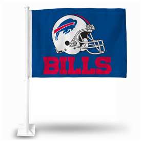 Buffalo Bills Alternate Double Sided Car Flag -  16" x 19" - Strong Pole that Hooks Onto Car/Truck/Automobile    