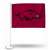 Arkansas Razorbacks Red Double Sided Car Flag -  16" x 19" - Strong Pole that Hooks Onto Car/Truck/Automobile    