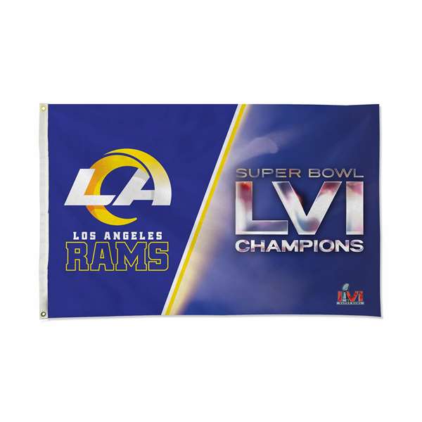 Los Angeles Rams Super Bowl LVI Champions Banner Flag 3X5 