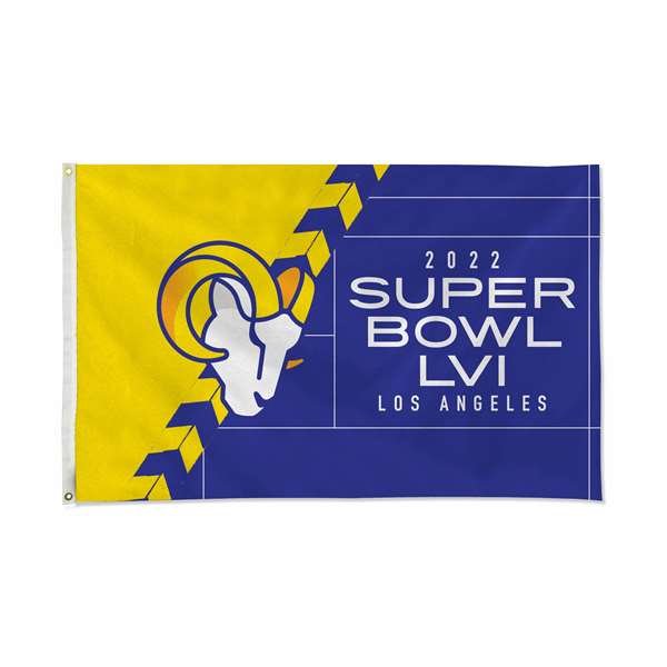 Los Angeles Rams Super Bowl LVI   Banner Flag 3 X 5 ft 