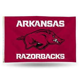 Arkansas Razorbacks Standard 3' x 5' Banner Flag Single Sided - Indoor or Outdoor - Home D?cor    