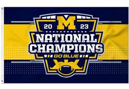 Michigan Wolverines 2023-24 CFP National Champions 3X5 Banner Flag  